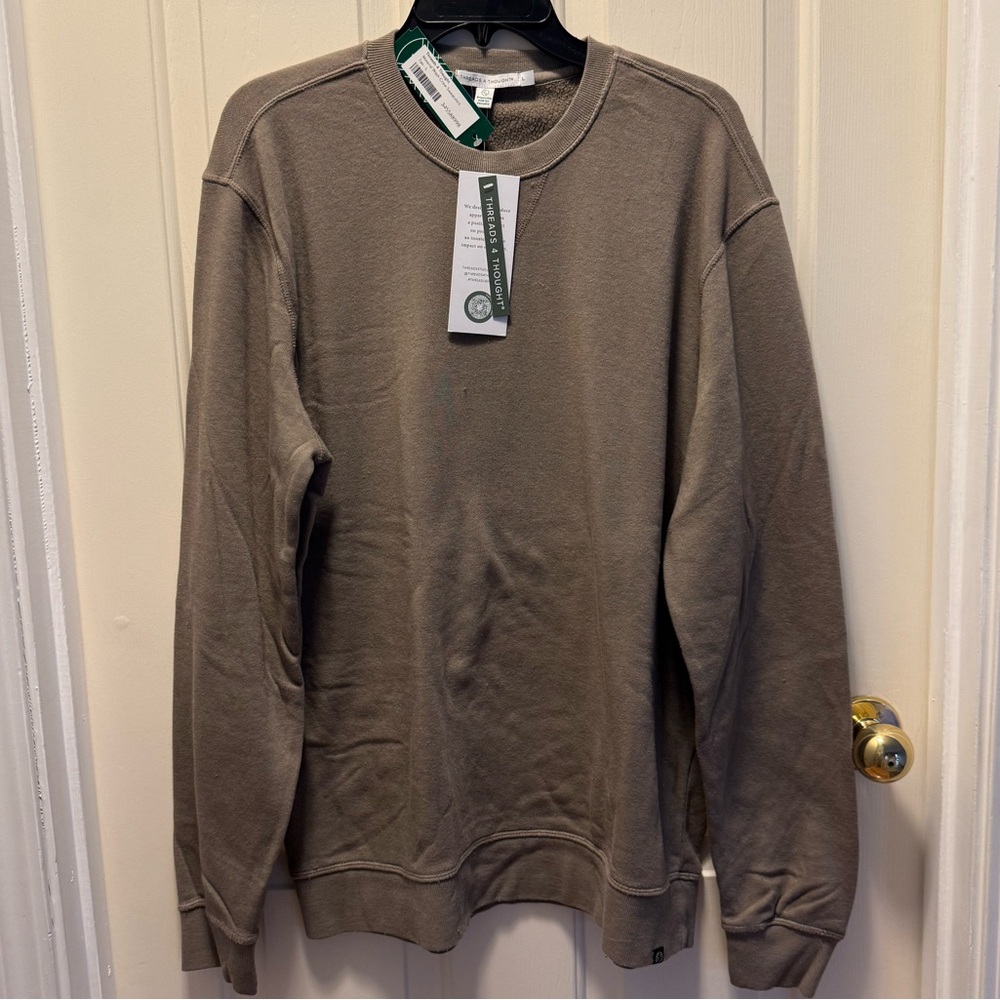 Threads 4 Thought Men's Tan Crewneck Sweater